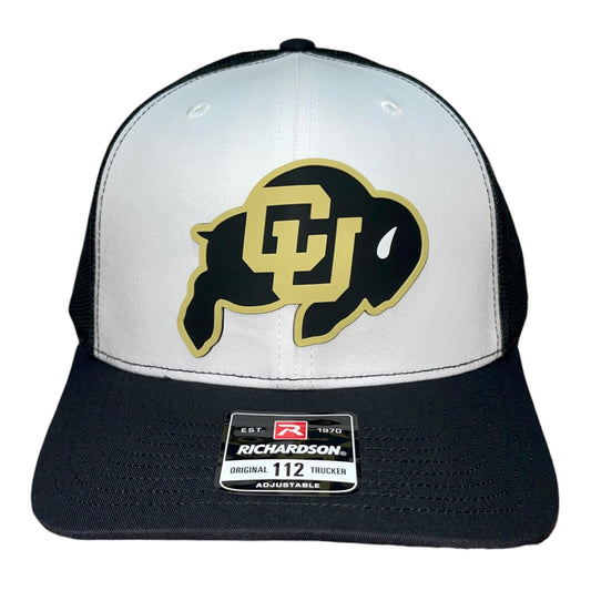 Colorado Buffaloes 3D Snapback Trucker Hat- White/ Black