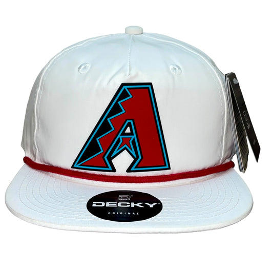 Arizona Diamondbacks 3D Classic Rope Hat- White/ Red - Ten Gallon Hat Co.