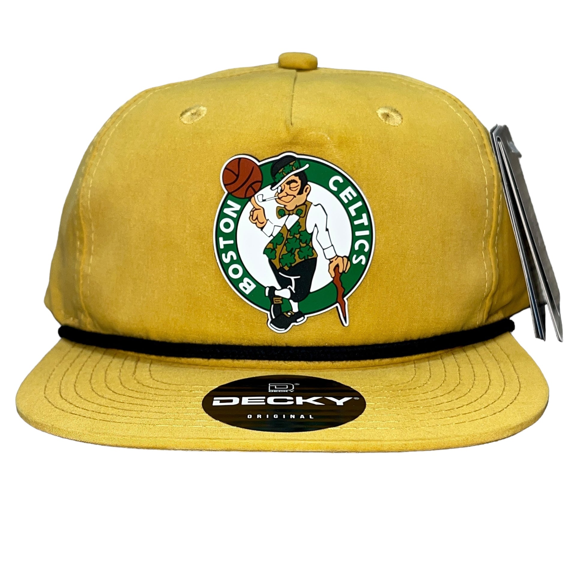 Boston Celtics 3D Classic Rope Hat- Biscuit/ Black - Ten Gallon Hat Co.