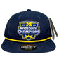 Michigan College Football Playoff 2023 National Champions 3D Classic Rope Hat- Navy/ Gold - Ten Gallon Hat Co.