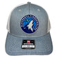 Minnesota Timberwolves 3D Snapback Trucker Hat- Heather Grey/ White - Ten Gallon Hat Co.