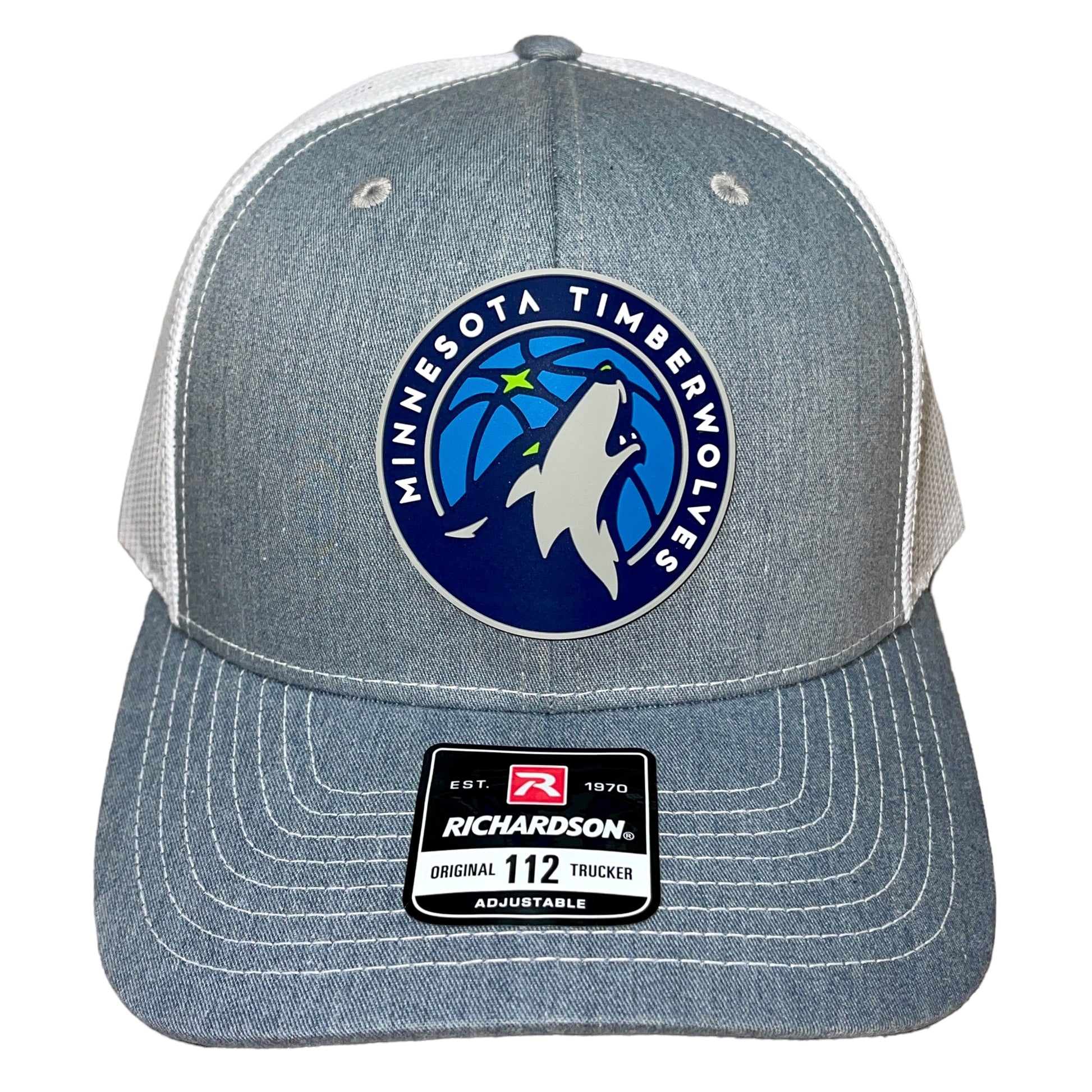 Minnesota Timberwolves 3D Snapback Trucker Hat- Heather Grey/ White - Ten Gallon Hat Co.