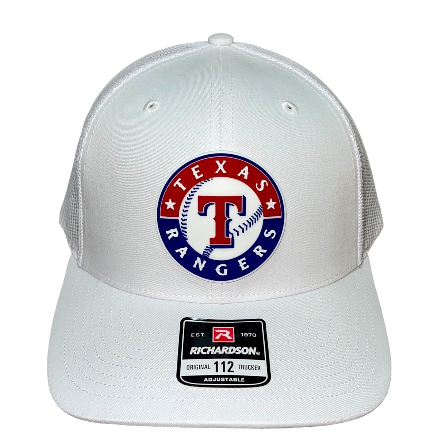 Texas Rangers 3D Snapback Trucker Hat- White