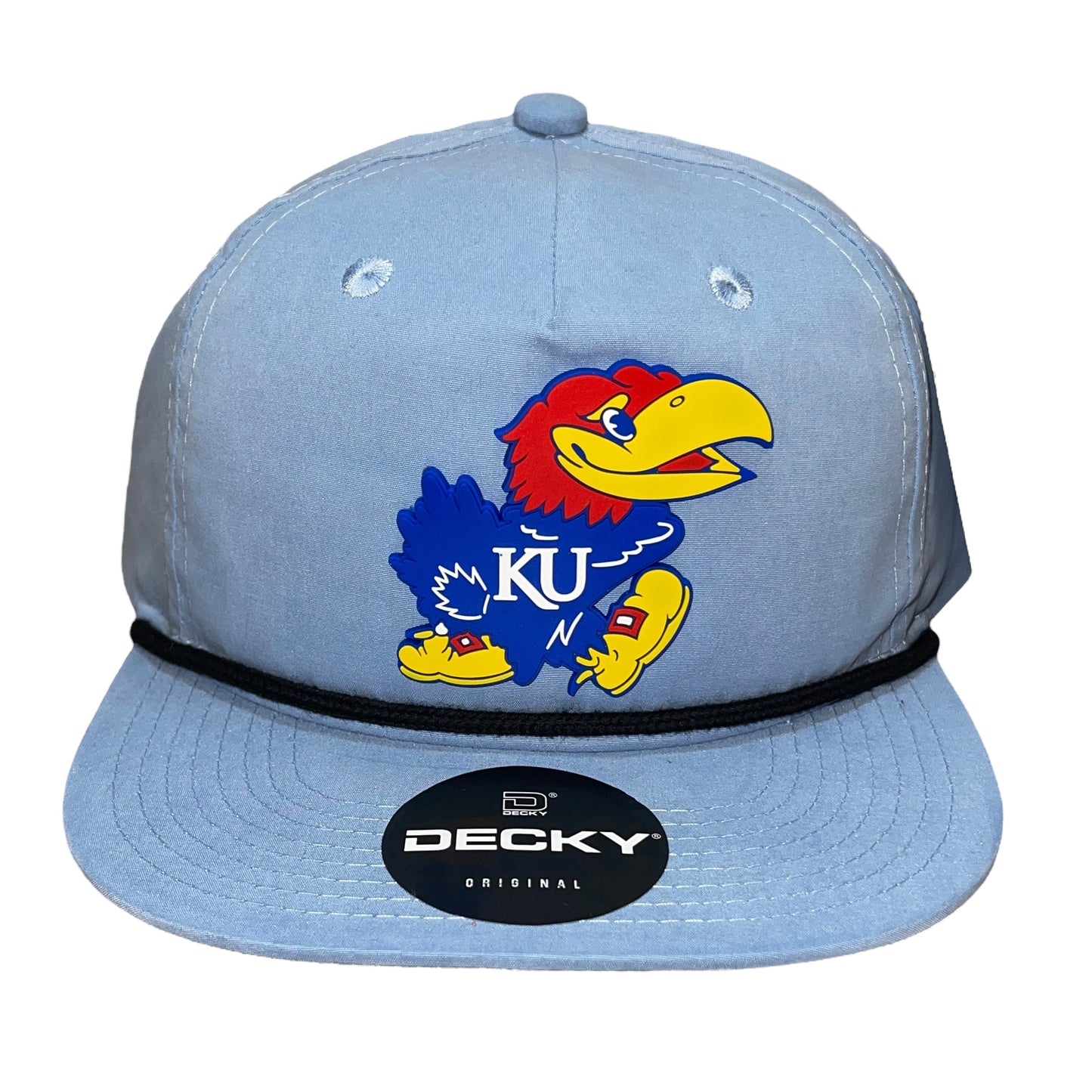 Kansas Jayhawks 3D Classic Rope Hat- Sky/ Black