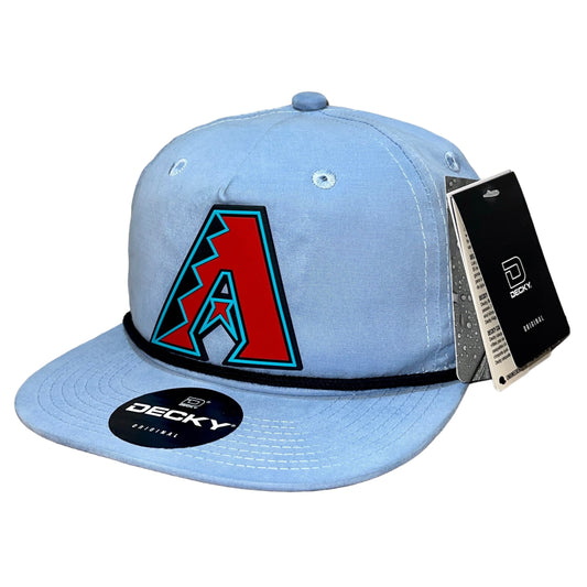 Arizona Diamondbacks 3D Classic Rope Hat- Sky/ Black - Ten Gallon Hat Co.