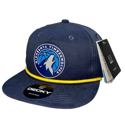 Minnesota Timberwolves 3D Classic Rope Hat- Navy/ Gold - Ten Gallon Hat Co.