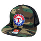 Texas Rangers 3D Wool Blend Flat Bill Hat- Army Camo/ Black
