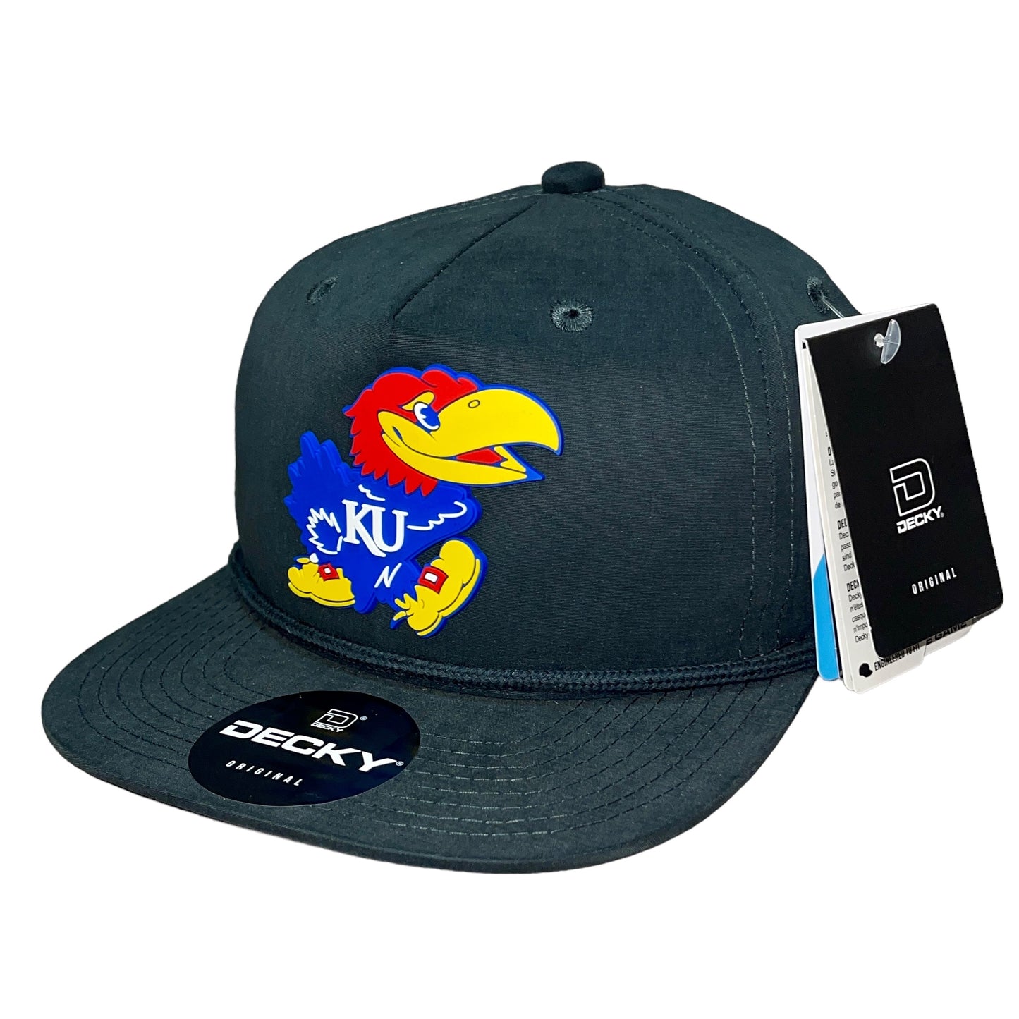 Kansas Jayhawks 3D Classic Rope Hat- Charcoal