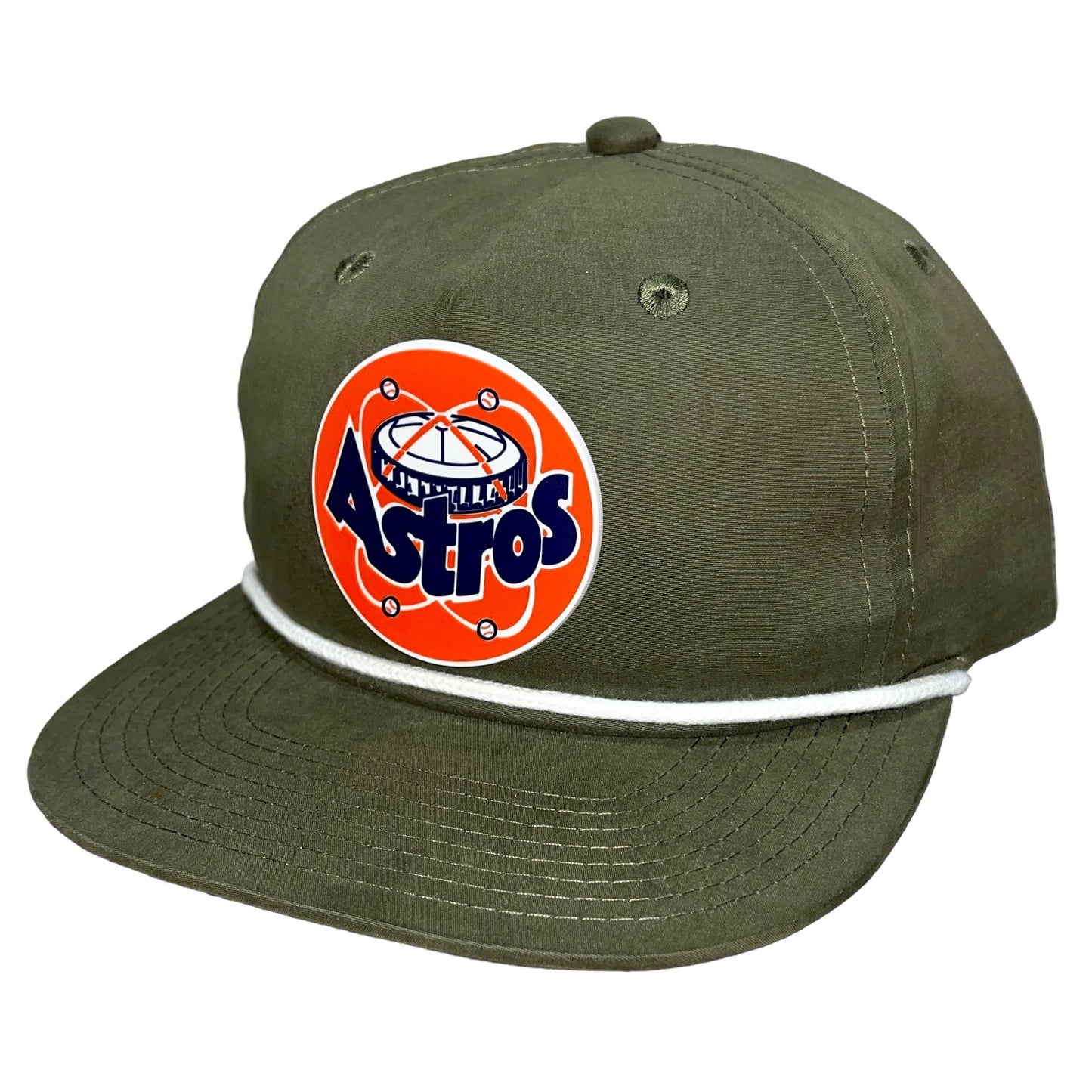 Houston Astros Retro 3D Classic Rope Hat- Olive/ White