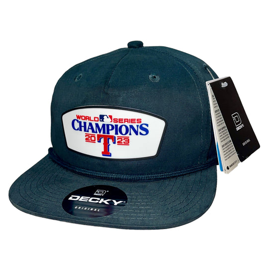 Texas Rangers 2023 World Series Champions 3D Classic Rope Hat- Charcoal