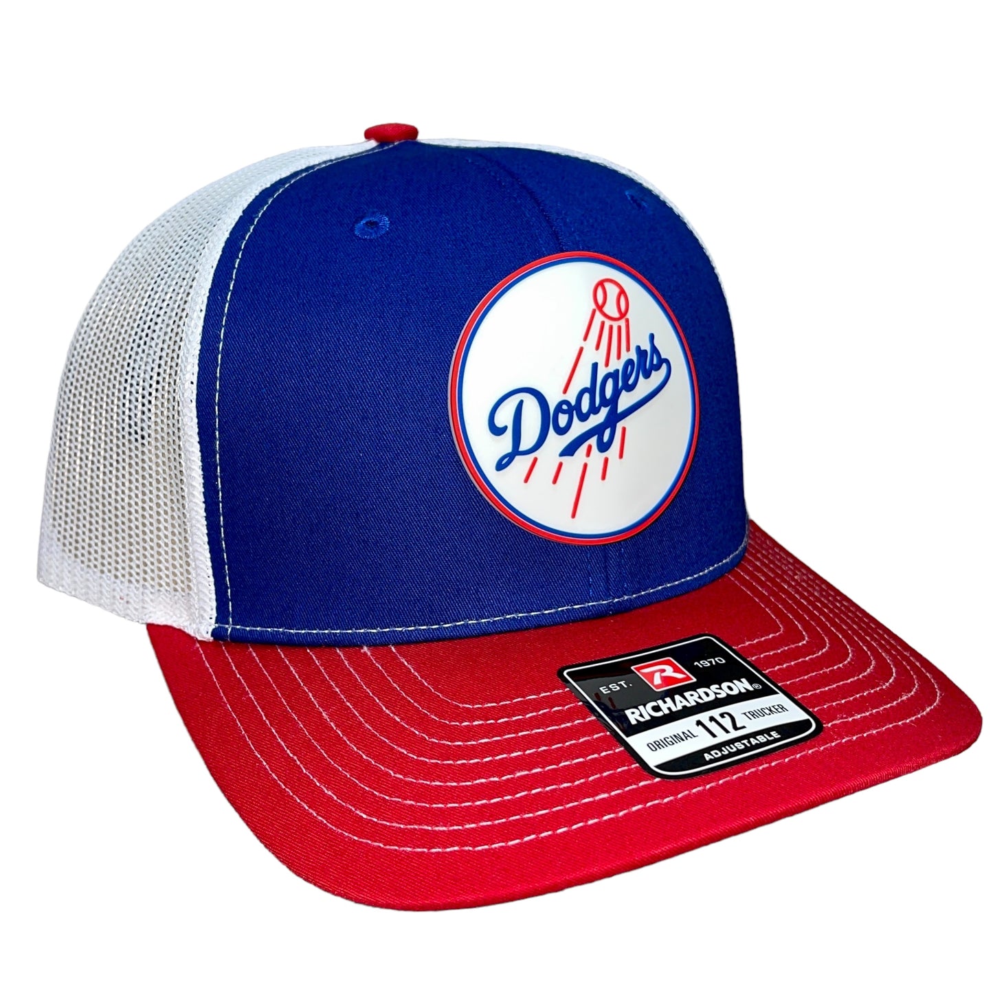 Los Angeles Dodgers 3D Snapback Trucker Hat- Royal/ White/ Red - Ten Gallon Hat Co.