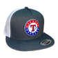 Texas Rangers 3D YP Snapback Flat Bill Trucker Hat- Charcoal/ White
