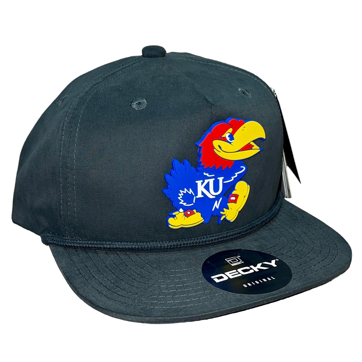 Kansas Jayhawks 3D Classic Rope Hat- Charcoal