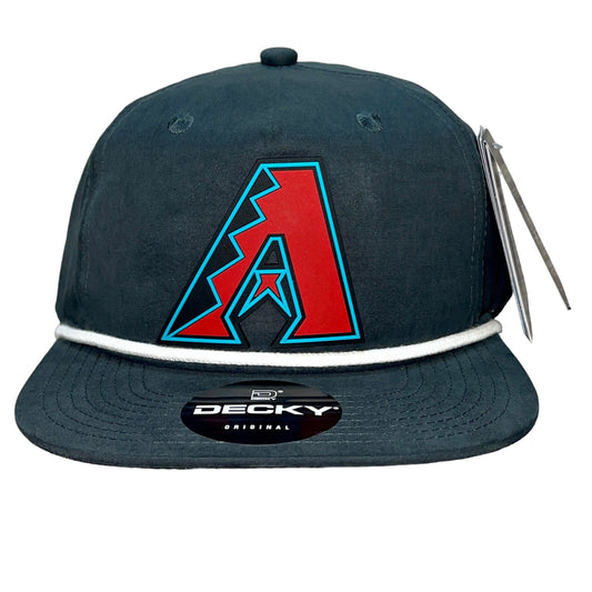 Arizona Diamondbacks 3D Classic Rope Hat- Charcoal/ White - Ten Gallon Hat Co.