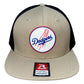 Los Angeles Dodgers 3D Wool Blend Flat Bill Hat- Tan/ Black - Ten Gallon Hat Co.