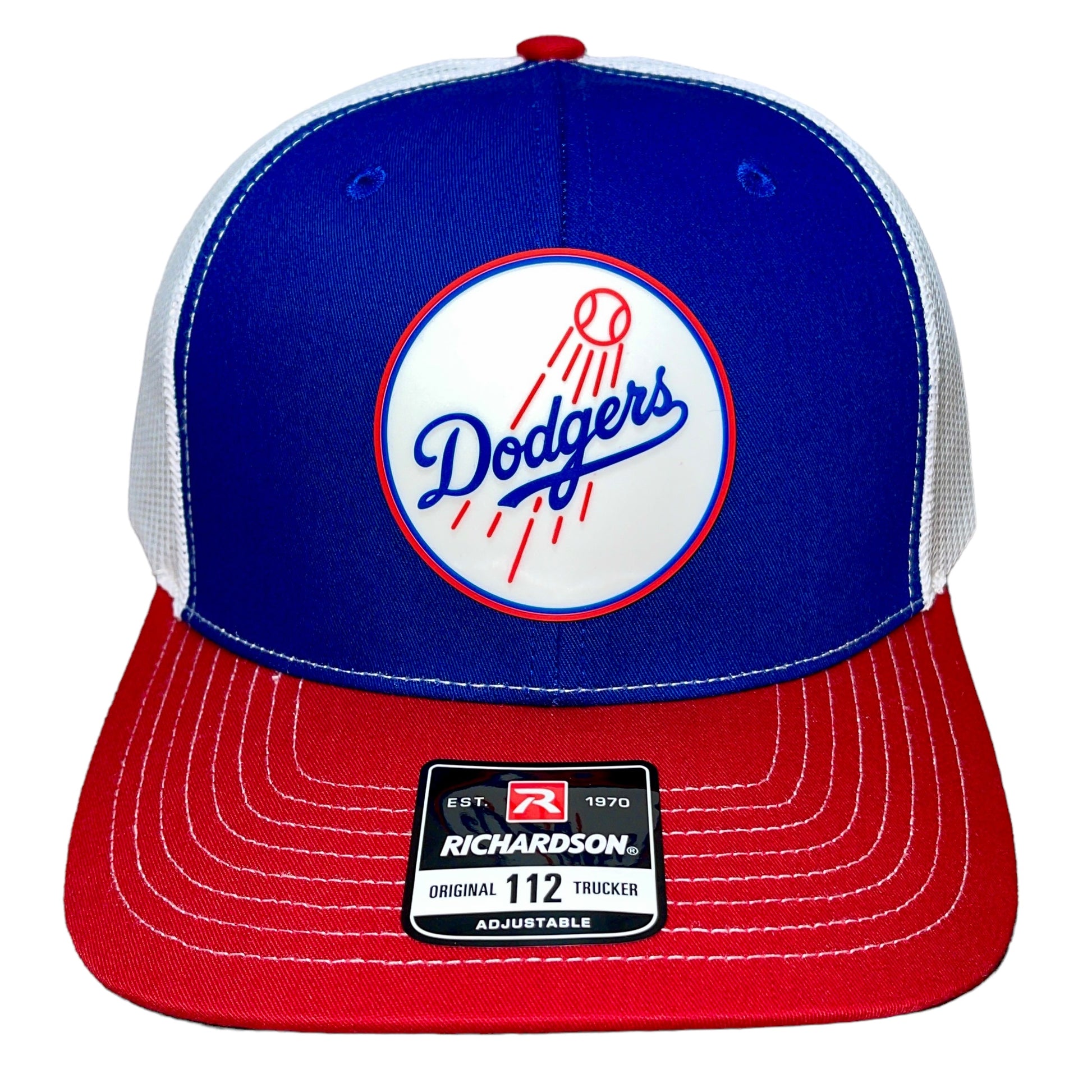 Los Angeles Dodgers 3D Snapback Trucker Hat- Royal/ White/ Red - Ten Gallon Hat Co.