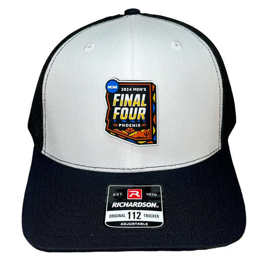 2024 March Madness- Final Four 3D Snapback Trucker Hat- White/ Black