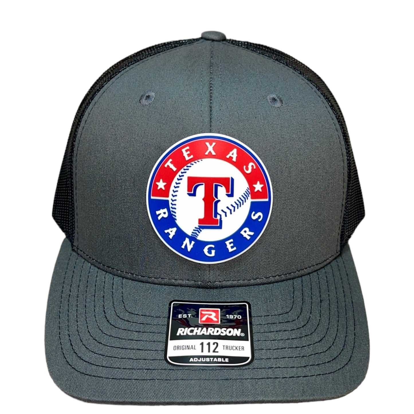 Texas Rangers 3D Snapback Trucker Hat- Charcoal/ Black