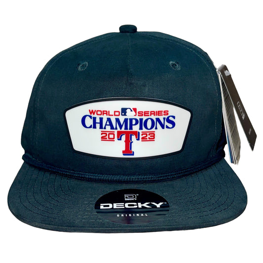 Texas Rangers 2023 World Series Champions 3D Classic Rope Hat- Charcoal