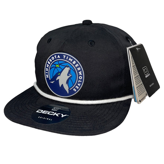 Minnesota Timberwolves 3D Classic Rope Hat- Black/ White - Ten Gallon Hat Co.