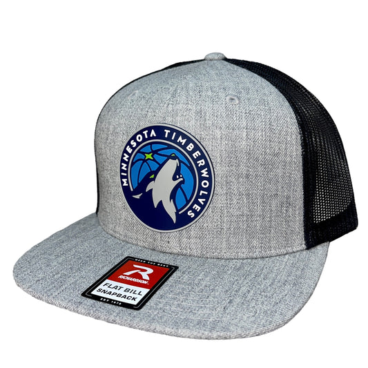 Minnesota Timberwolves 3D Wool Blend Flat Bill Hat- Heather Grey/ Black - Ten Gallon Hat Co.