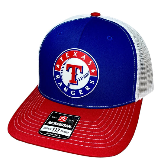 Texas Rangers 3D Snapback Trucker Hat- Royal/ White/ Red