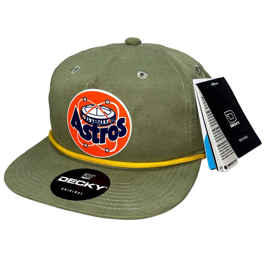 Houston Astros Retro 3D Classic Rope Hat- Loden/ Amber