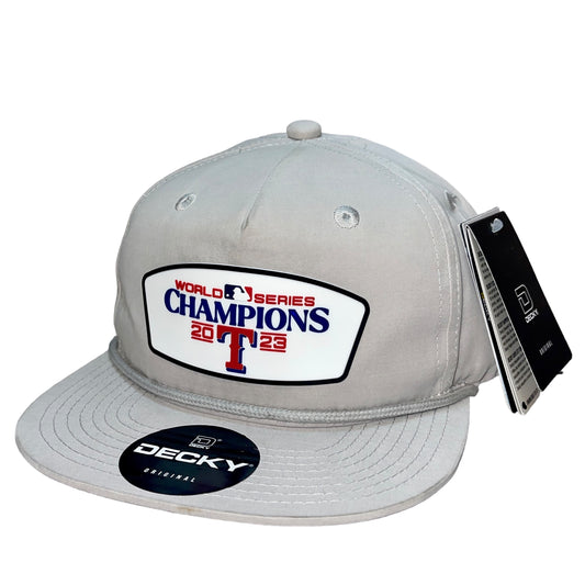 Texas Rangers 2023 World Series Champions 3D Classic Rope Hat- Grey