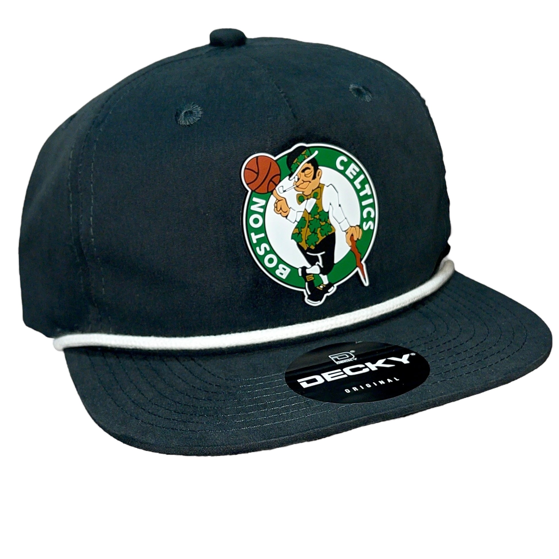 Boston Celtics 3D Classic Rope Hat- Charcoal/ White - Ten Gallon Hat Co.