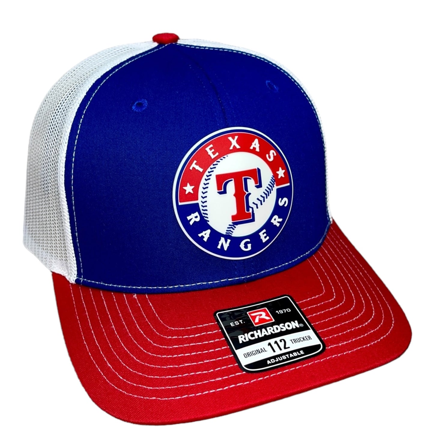 Texas Rangers 3D Snapback Trucker Hat- Royal/ White/ Red