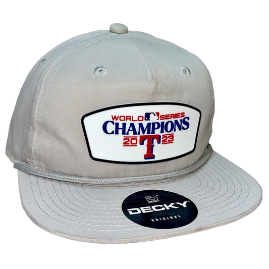 Texas Rangers 2023 World Series Champions 3D Classic Rope Hat- Grey