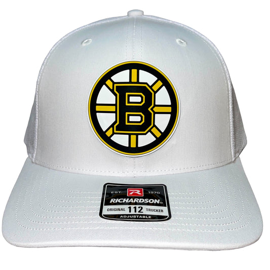 Boston Bruins 3D Snapback Trucker Hat- White - Ten Gallon Hat Co.