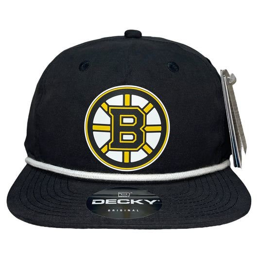 Boston Bruins 3D Classic Rope Hat- Black/ White - Ten Gallon Hat Co.