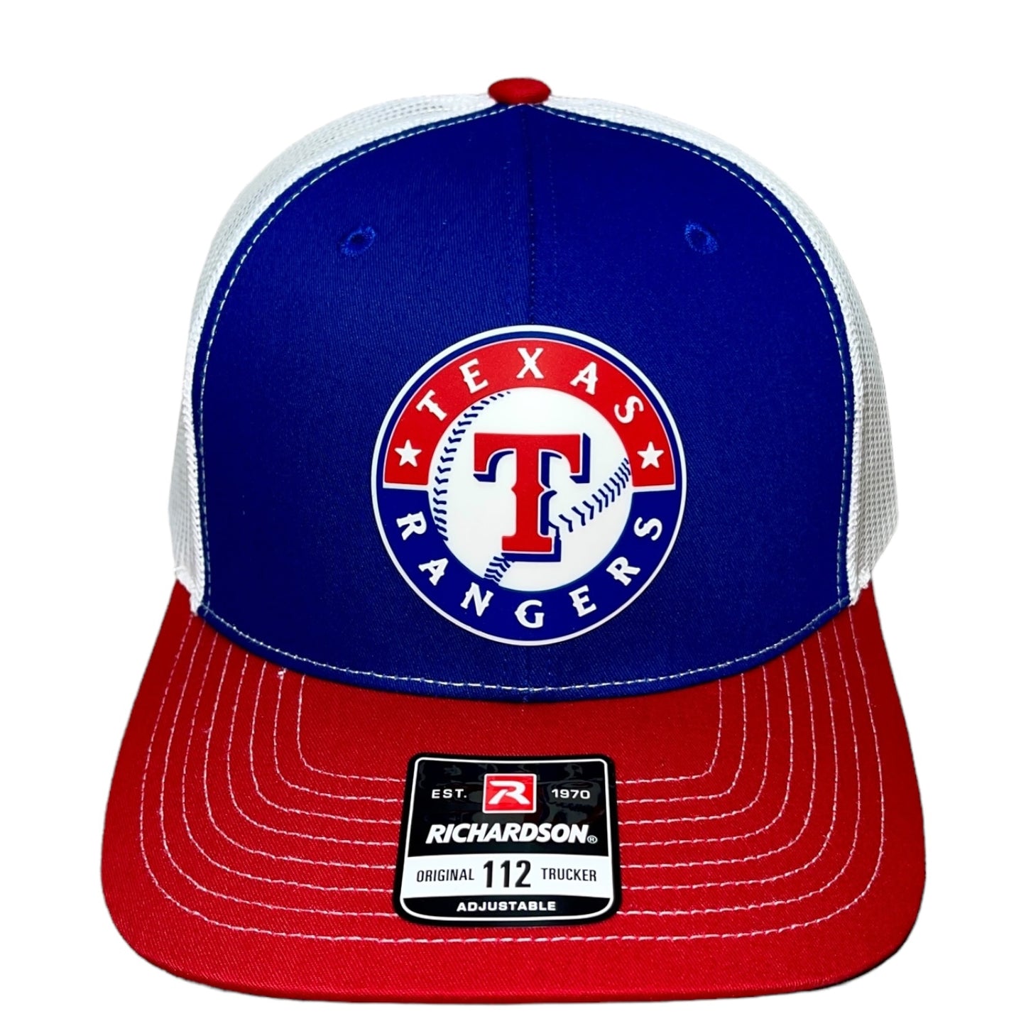 Texas Rangers 3D Snapback Trucker Hat- Royal/ White/ Red