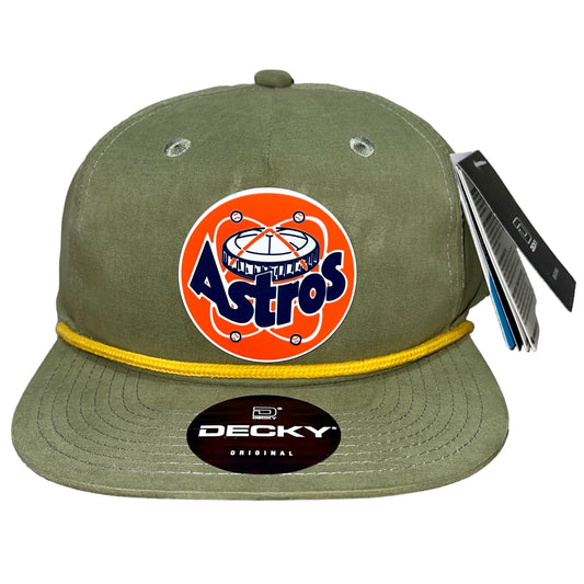 Houston Astros Retro 3D Classic Rope Hat- Loden/ Amber