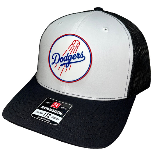 Los Angeles Dodgers 3D Snapback Trucker Hat- White/ Black - Ten Gallon Hat Co.