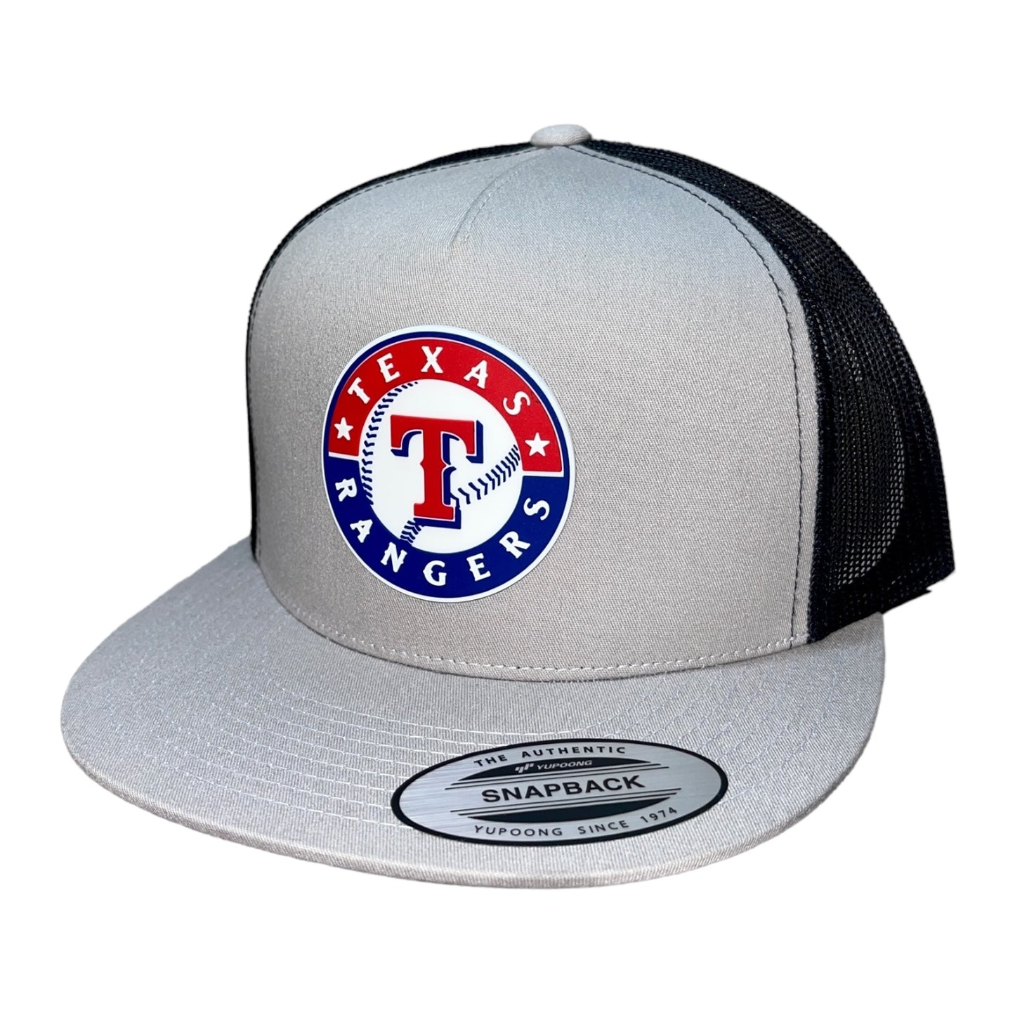 Texas Rangers 3D YP Snapback Flat Bill Trucker Hat- Silver/ Black