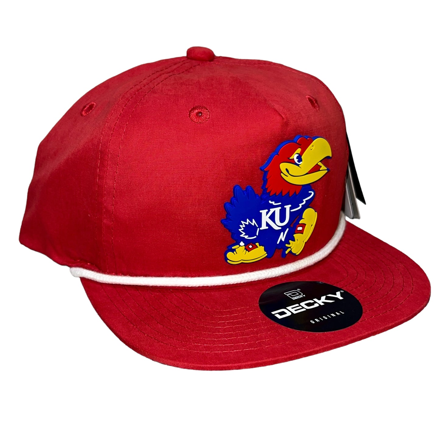 Kansas Jayhawks 3D Classic Rope Hat- Red/ White