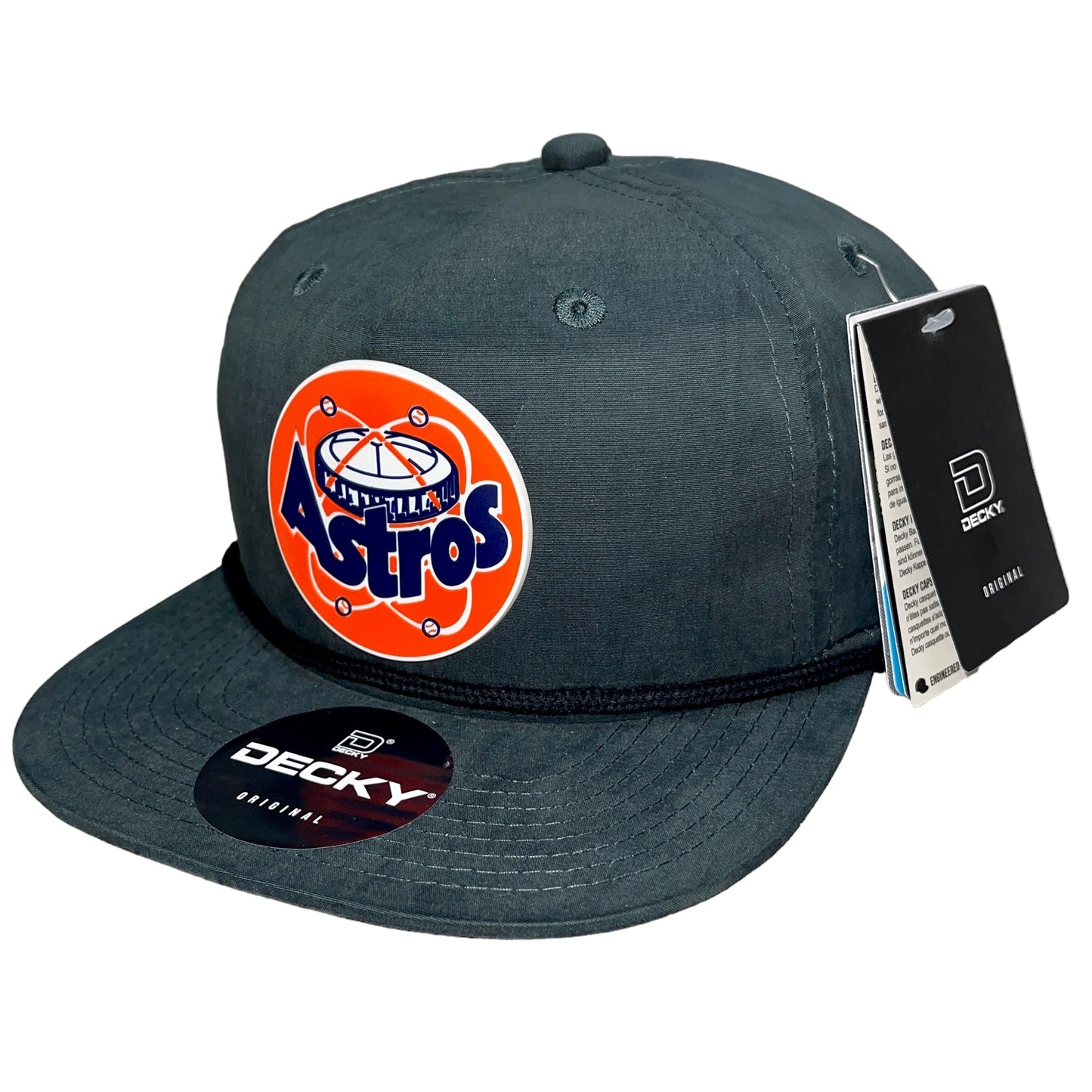 Houston Astros Retro 3D Classic Rope Hat- Charcoal/ Black