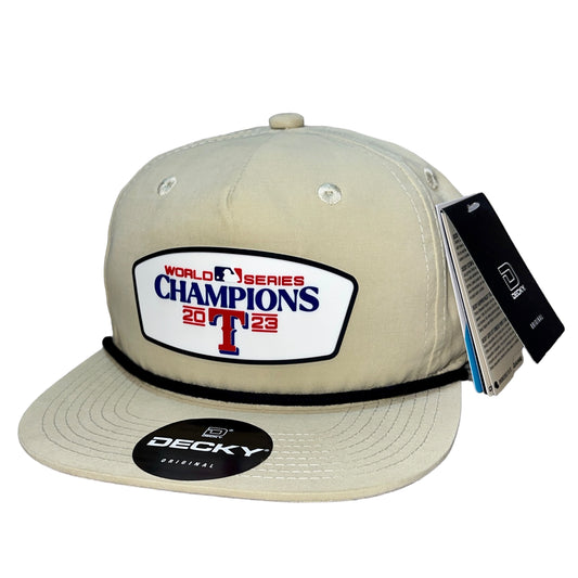 Texas Rangers 2023 World Series Champion 3D Classic Rope Hat- Birch/ Black