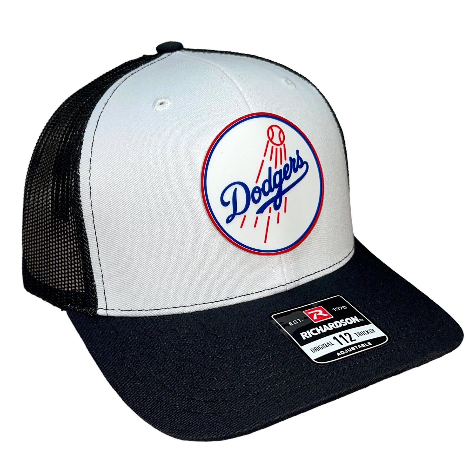 Los Angeles Dodgers 3D Snapback Trucker Hat- White/ Black - Ten Gallon Hat Co.