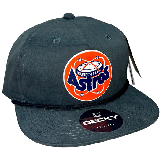 Houston Astros Retro 3D Classic Rope Hat- Charcoal/ Black