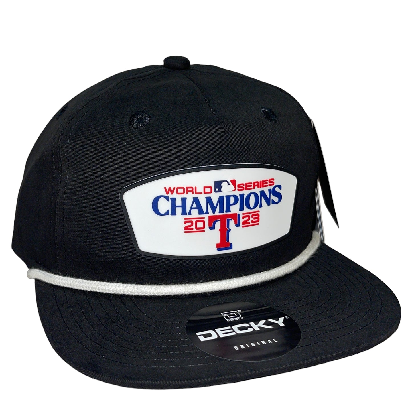 Texas Rangers 2023 World Series Champions 3D Classic Rope Hat- Black/ White