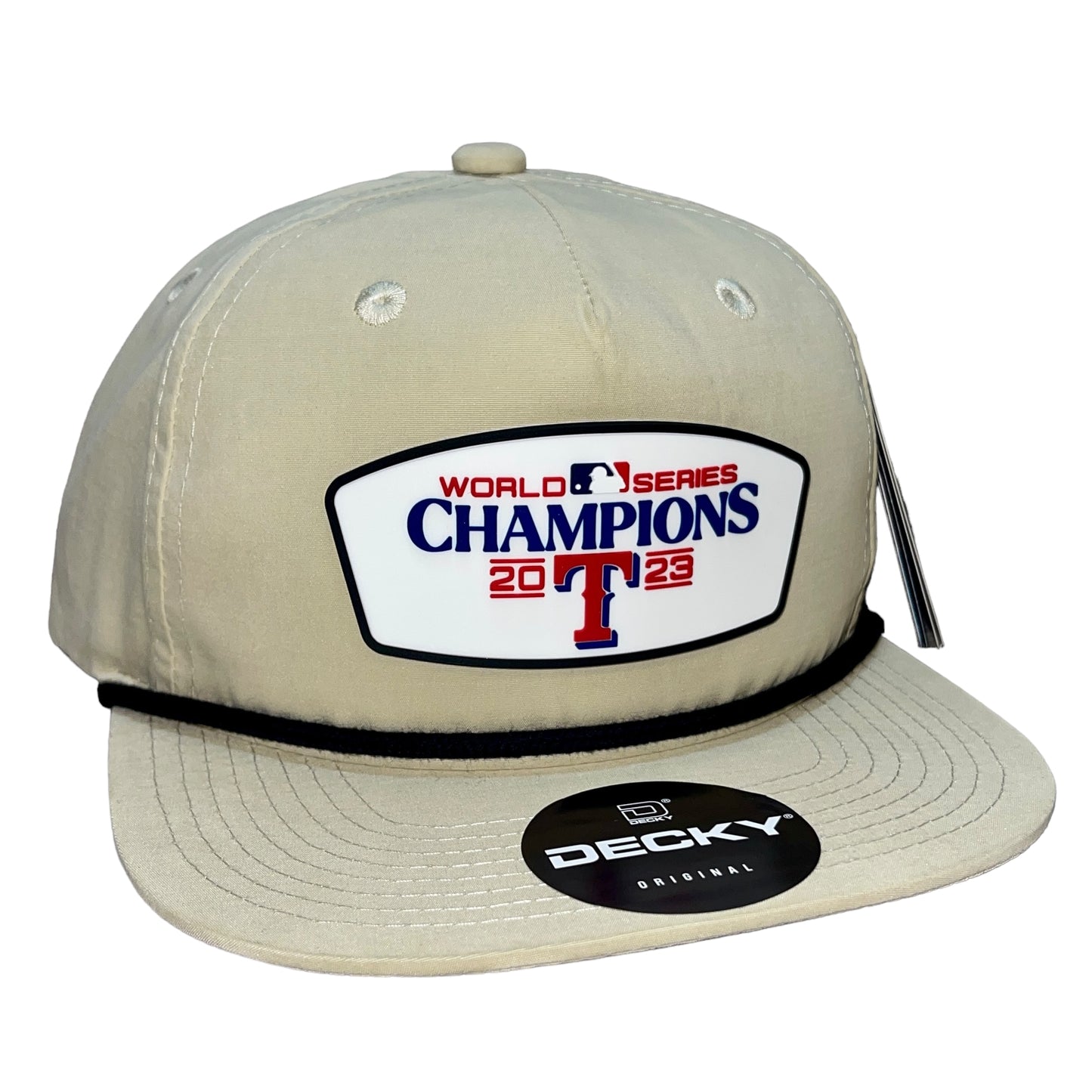 Texas Rangers 2023 World Series Champion 3D Classic Rope Hat- Birch/ Black