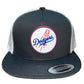 Los Angeles Dodgers 3D YP Snapback Flat Bill Trucker Hat- Charcoal/ White - Ten Gallon Hat Co.