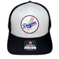 Los Angeles Dodgers 3D Snapback Trucker Hat- White/ Black - Ten Gallon Hat Co.