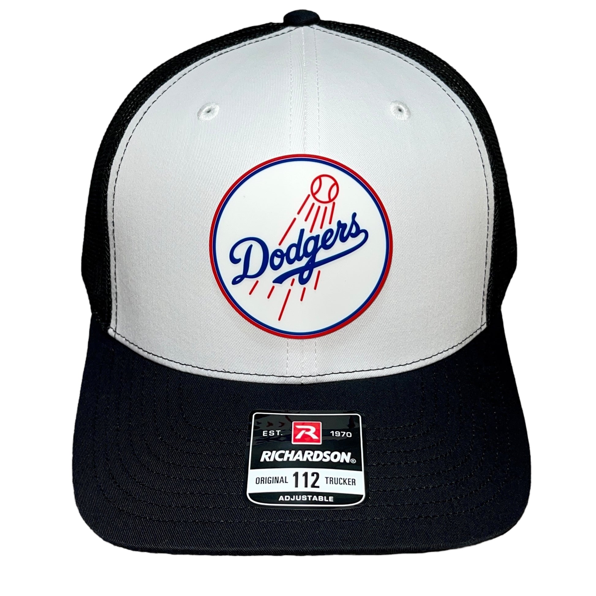 Los Angeles Dodgers 3D Snapback Trucker Hat- White/ Black - Ten Gallon Hat Co.