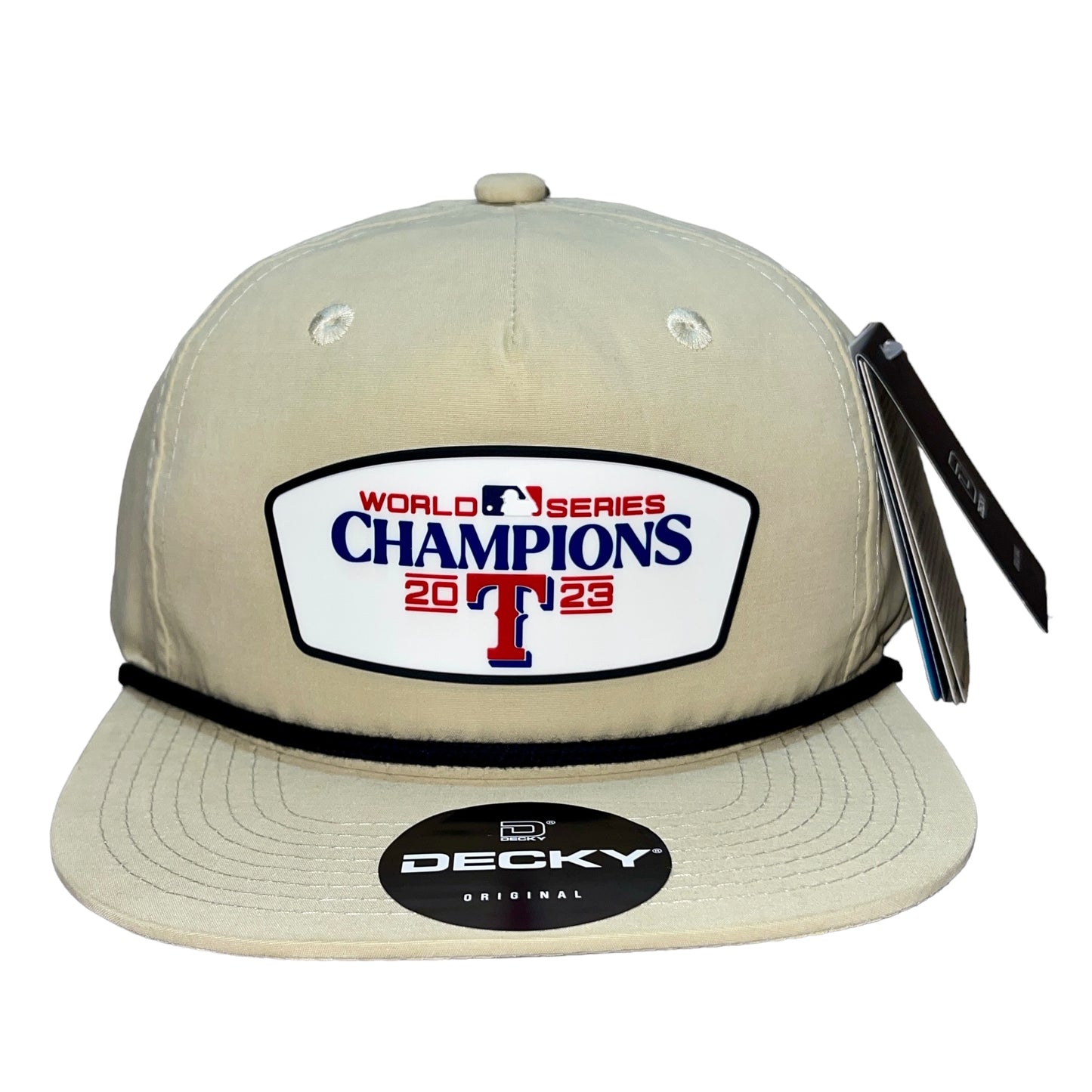 Texas Rangers 2023 World Series Champion 3D Classic Rope Hat- Birch/ Black