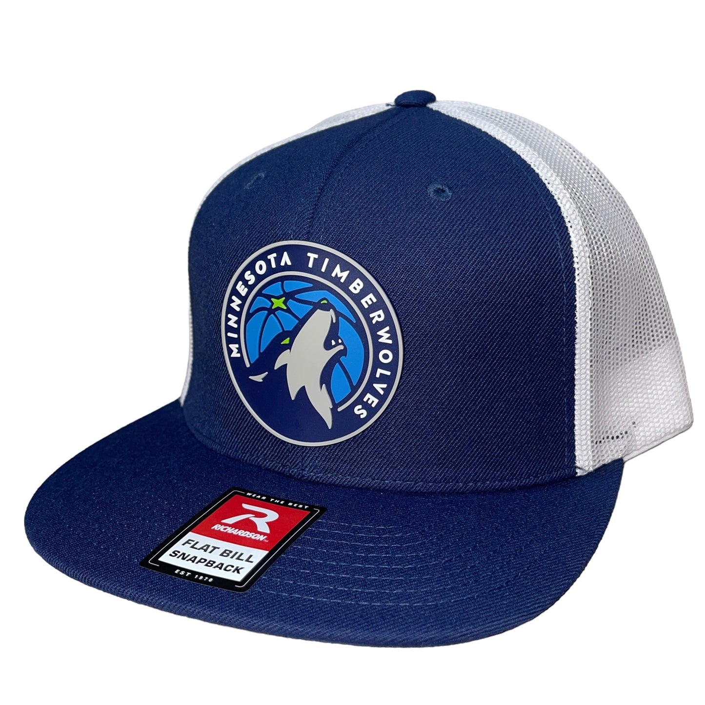 Minnesota Timberwolves 3D Wool Blend Flat Bill Hat- Navy/ White - Ten Gallon Hat Co.