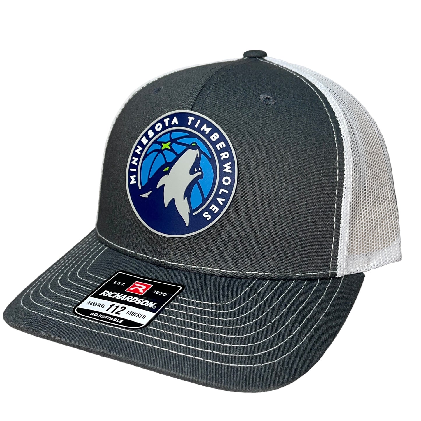 Minnesota Timberwolves 3D Snapback Trucker Hat- Charcoal/ White - Ten Gallon Hat Co.